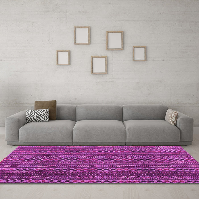 Machine Washable Abstract Pink Modern Rug in a Living Room, wshabs4579pnk