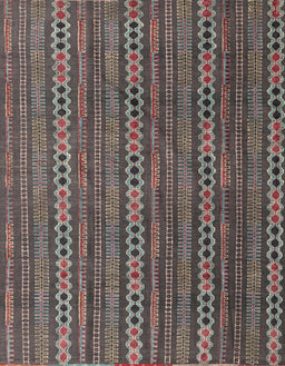 Abstract Dark Brown Modern Rug, abs4579