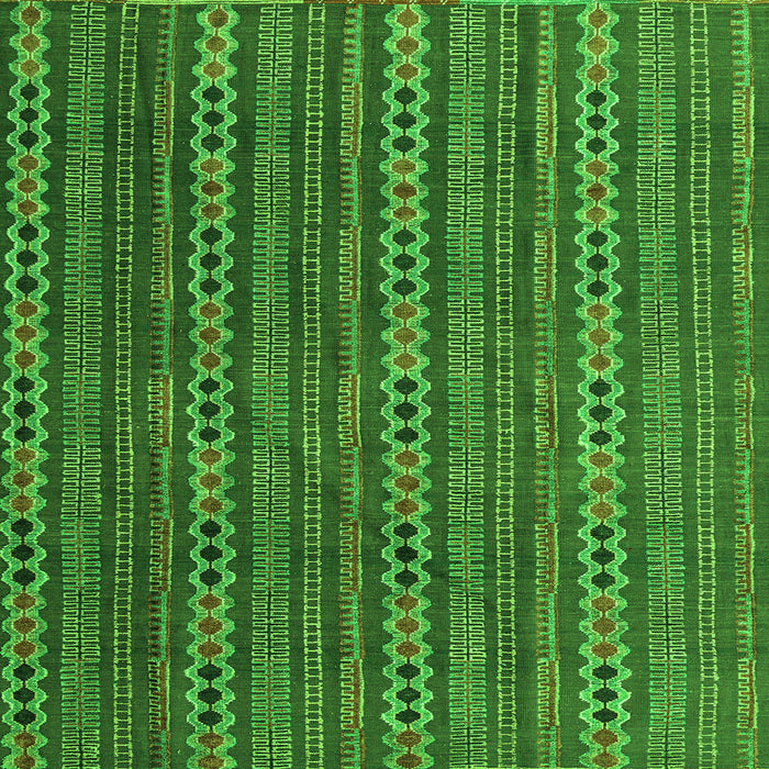 Square Machine Washable Abstract Green Modern Area Rugs, wshabs4579grn
