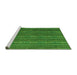 Sideview of Machine Washable Abstract Green Modern Area Rugs, wshabs4579grn