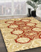 Machine Washable Abstract Mustard Yellow Rug in a Family Room, wshabs457