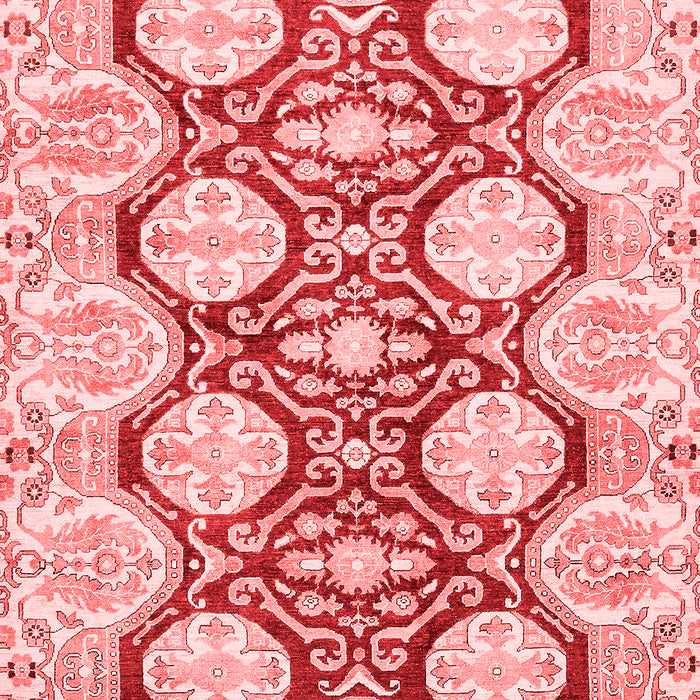 Machine Washable Oriental Red Traditional Rug, wshabs457red