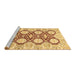 Sideview of Machine Washable Oriental Brown Traditional Rug, wshabs457brn