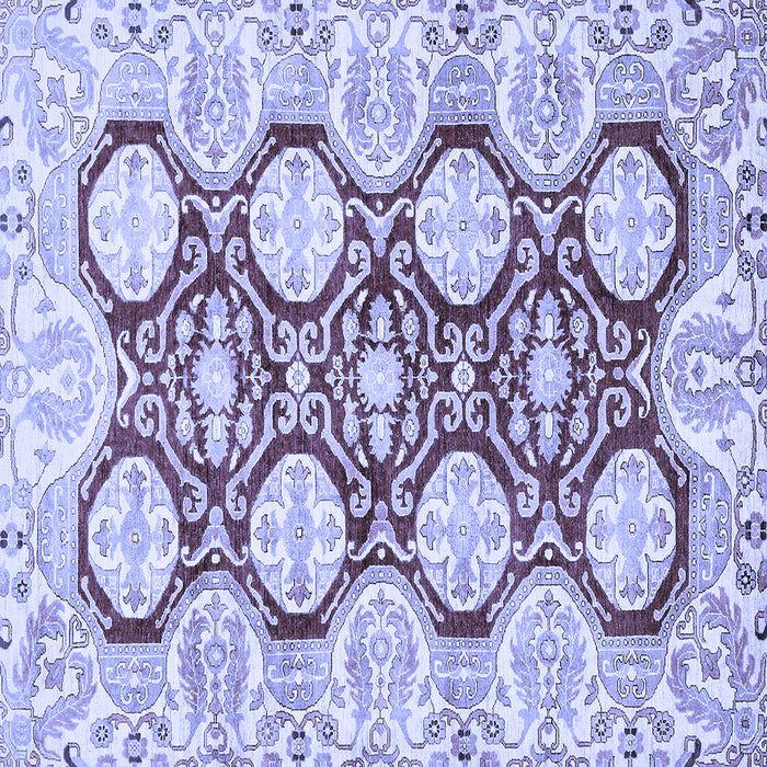 Square Machine Washable Oriental Blue Traditional Rug, wshabs457blu