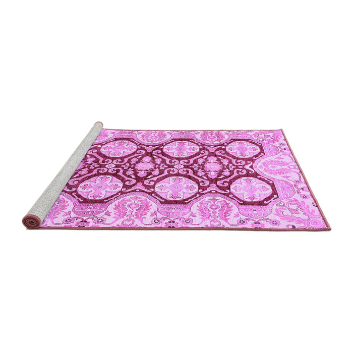 Sideview of Machine Washable Oriental Purple Traditional Area Rugs, wshabs457pur