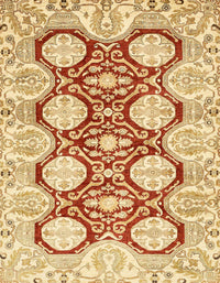 Machine Washable Abstract Mustard Yellow Rug, wshabs457