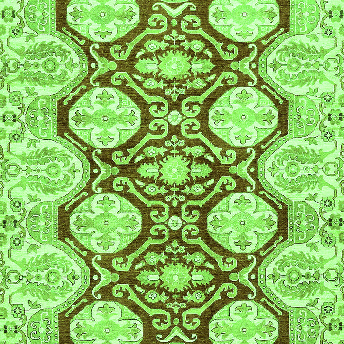 Machine Washable Oriental Green Traditional Area Rugs, wshabs457grn