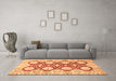 Machine Washable Oriental Orange Traditional Area Rugs in a Living Room, wshabs457org