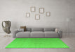 Machine Washable Solid Green Modern Area Rugs in a Living Room,, wshabs4580grn