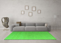 Machine Washable Solid Green Modern Rug, wshabs4580grn