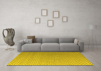 Machine Washable Solid Yellow Modern Rug, wshabs4580yw