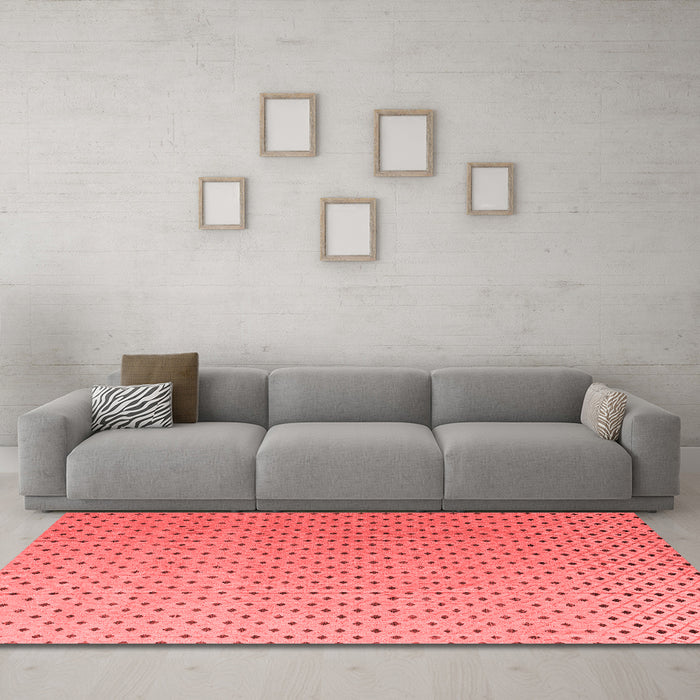 Modern Red Washable Rugs