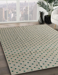 Abstract Khaki Green Solid Rug, abs4580