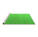 Sideview of Machine Washable Solid Green Modern Area Rugs, wshabs4580grn