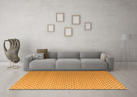 Machine Washable Solid Orange Modern Rug, wshabs4580org