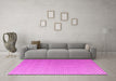 Machine Washable Solid Pink Modern Rug in a Living Room, wshabs4580pnk