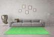 Machine Washable Solid Emerald Green Modern Area Rugs in a Living Room,, wshabs4580emgrn