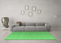 Machine Washable Solid Emerald Green Modern Rug, wshabs4580emgrn