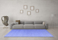 Machine Washable Solid Blue Modern Rug, wshabs4580blu