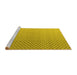 Sideview of Machine Washable Solid Yellow Modern Rug, wshabs4580yw