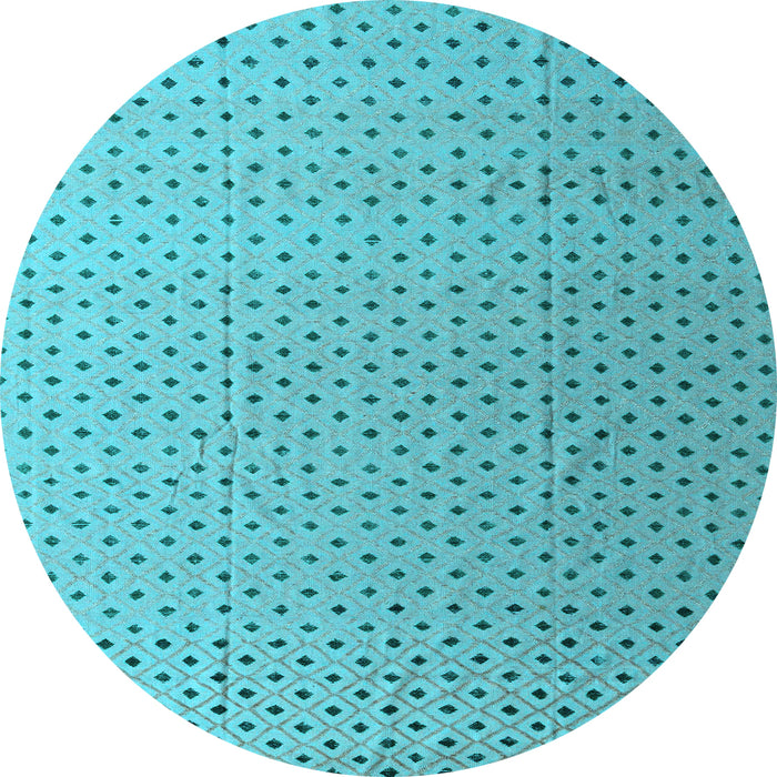 Round Solid Light Blue Modern Rug, abs4580lblu