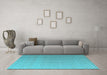 Machine Washable Solid Light Blue Modern Rug in a Living Room, wshabs4580lblu