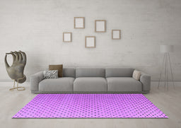 Machine Washable Solid Purple Modern Area Rugs in a Living Room, wshabs4580pur