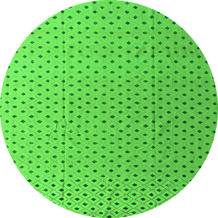 Round Solid Green Modern Rug, abs4580grn