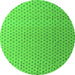 Round Solid Green Modern Rug, abs4580grn