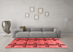 Country Red Washable Rugs