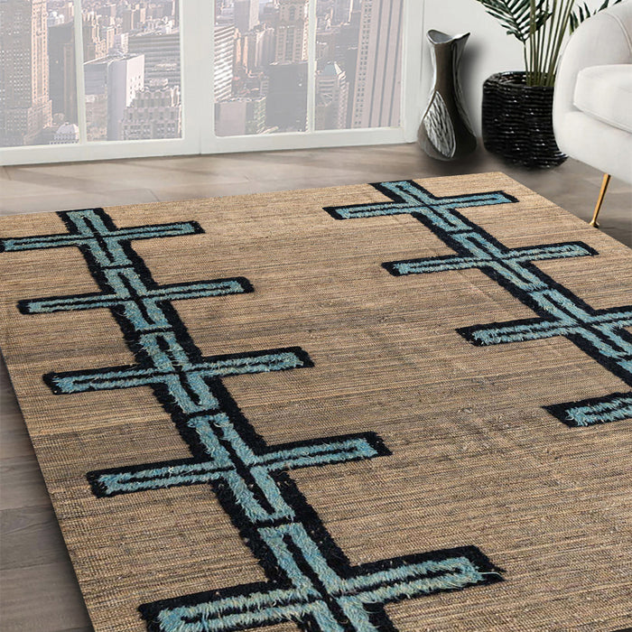 Machine Washable Abstract Dark Brown Rug in a Family Room, wshabs4581