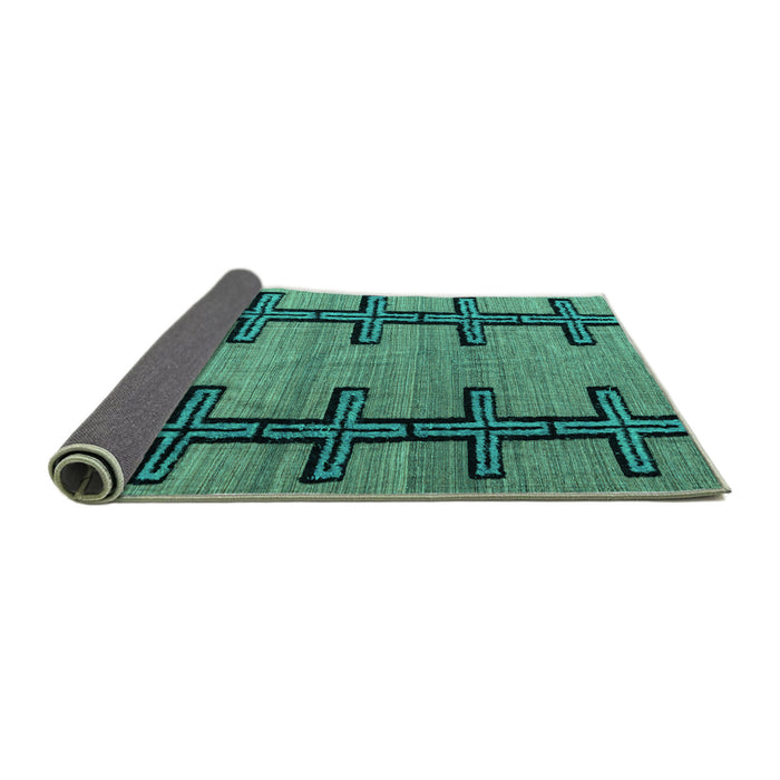 Sideview of Southwestern Turquoise Country Rug, abs4581turq