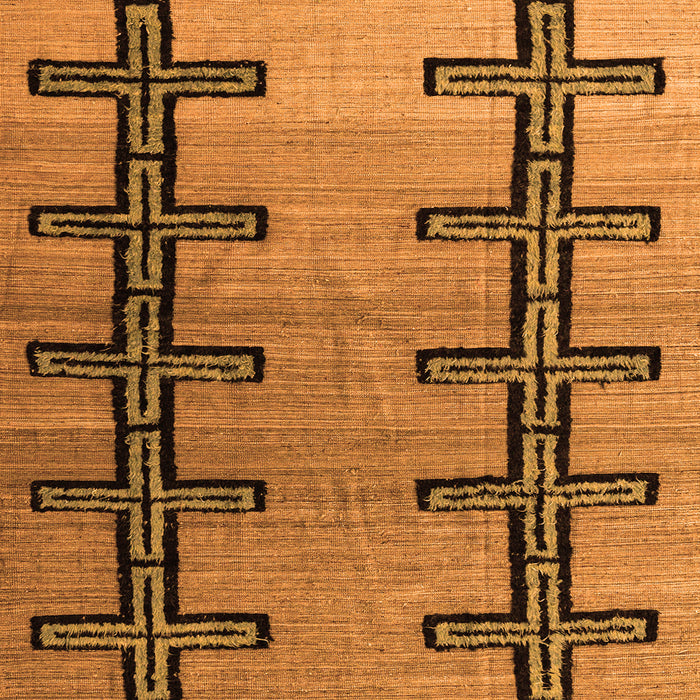 Square Southwestern Orange Country Rug, abs4581org