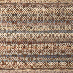 Square Abstract Brown Modern Rug, abs4582
