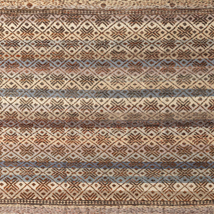 Square Abstract Brown Modern Rug, abs4582