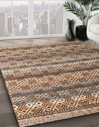 Abstract Brown Modern Rug, abs4582