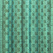 Square Abstract Turquoise Modern Rug, abs4582turq