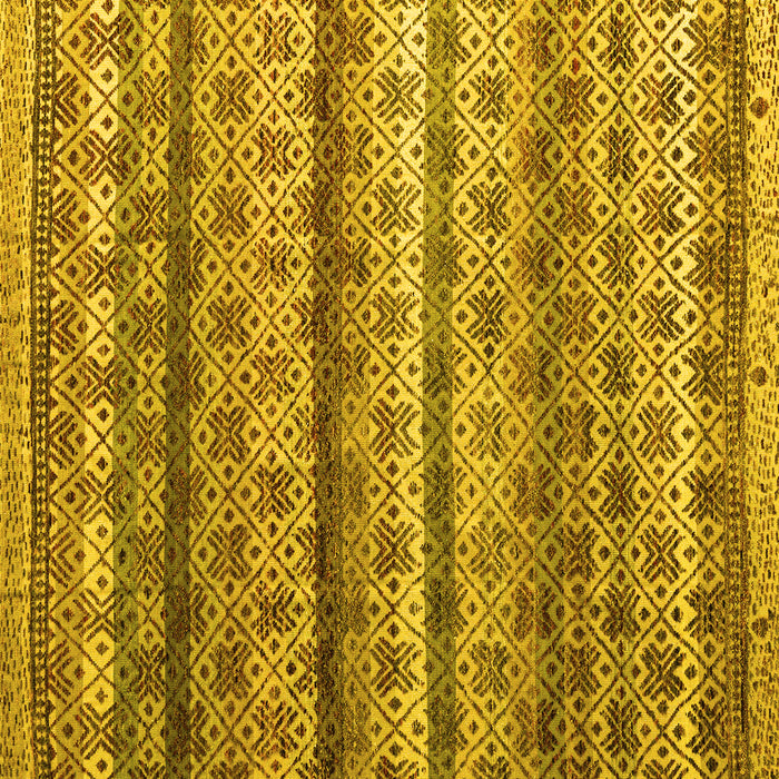 Square Machine Washable Abstract Yellow Modern Rug, wshabs4582yw