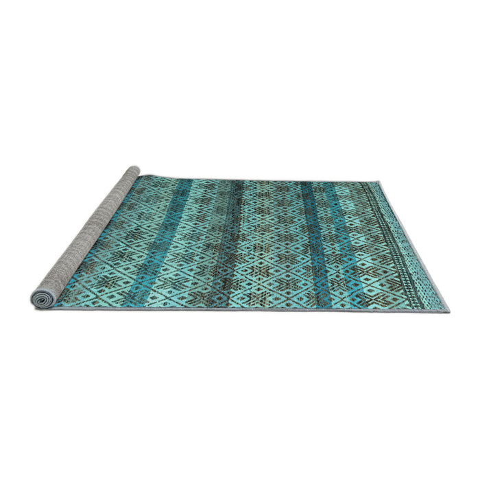 Sideview of Machine Washable Abstract Light Blue Modern Rug, wshabs4582lblu