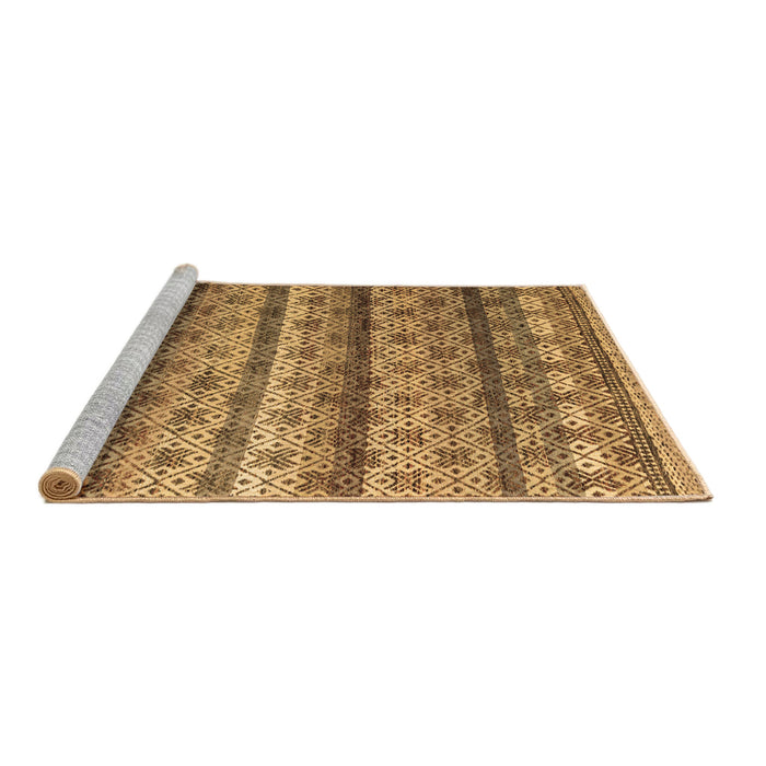 Sideview of Machine Washable Abstract Brown Modern Rug, wshabs4582brn