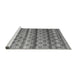 Sideview of Machine Washable Abstract Gray Modern Rug, wshabs4582gry