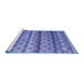 Sideview of Machine Washable Abstract Blue Modern Rug, wshabs4582blu