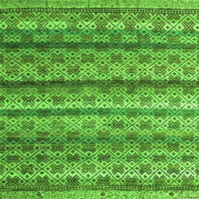 Square Machine Washable Abstract Green Modern Area Rugs, wshabs4582grn