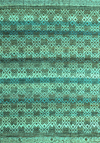 Abstract Turquoise Modern Rug, abs4582turq