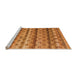 Sideview of Machine Washable Abstract Orange Modern Area Rugs, wshabs4582org