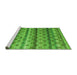 Sideview of Machine Washable Abstract Green Modern Area Rugs, wshabs4582grn