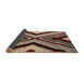 Sideview of Abstract Brown Modern Rug, abs4583