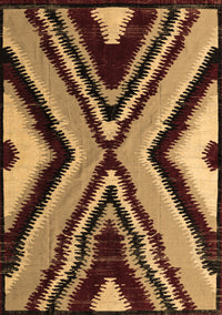 Abstract Brown Modern Rug, abs4583brn