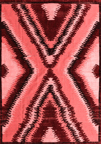 Abstract Red Modern Rug, abs4583red