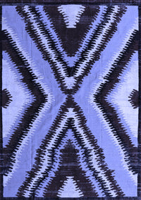 Abstract Blue Modern Rug, abs4583blu